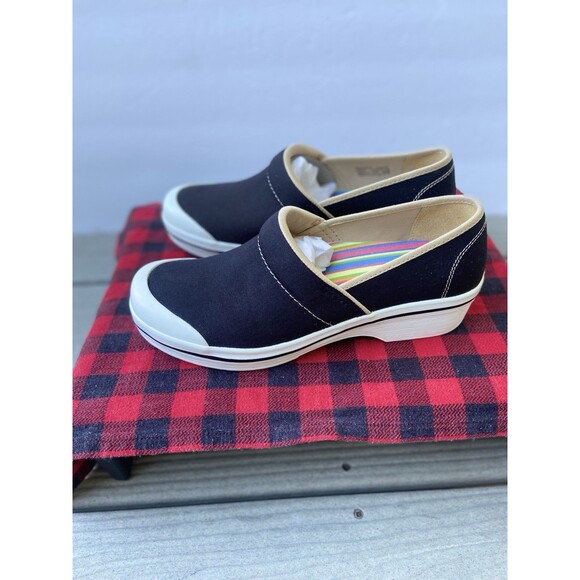 Dansko Vegan Black Canvas Slip Resistant Clogs Shoes Women Sz 42 EU/ 11.5-12 US - Picture 5 of 16